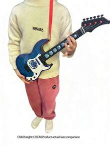 Children's Interactive Sensing Music Guitar Toy, With Lights And Music | Simulated Playing Fun | Christmas And New Year Children's Gift