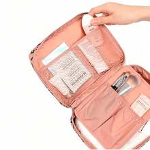 Toiletry Bag Organizer Travel Suitcase Makeup Object Feminine Bag With Divider - Burgundy - View 2