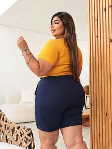 Plus Size Shorts - Negro - View 3