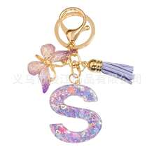 1pc Handmade Crystal Resin Butterfly & Letter Keychain, Tassel Keyring, Small Gift For Wedding, Birthday, Baby Shower, Travel Souvenir, Graduation, Housewarming, Party (5 Styles Available) - Multicolor - View 80