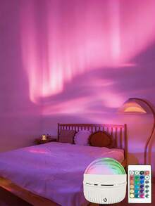 LED Aurora Projection Light - Northern Lights Effect, Remote Control Color Changing Light Show, Suitable For Bedroom, Living Room, Office And Party Decoration, Perfect Gift For Teenagers | USB Powered Lighting Decor - Multicolor - View 2