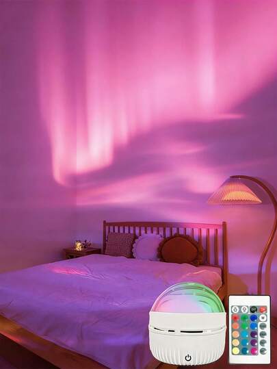 LED Aurora Projection Light - Northern Lights Effect, Remote Control Color Changing Light Show, Suitable For Bedroom, Living Room, Office And Party Decoration, Perfect Gift For Teenagers | USB Powered Lighting Decor