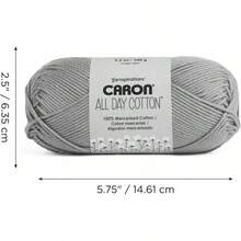 Caron Hilo de Algodón 100% Mercerizado - Paquete de 3 Hilos de 173 Yardas 3.5 Onzas - Crema - Ver 8