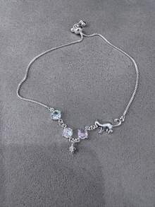 A Simple And Cute Idol Chasing Kitten Artificial Zirconia Adjustable Bracelet For Girls With A Sense Of Luxury, Fashionable And Versatile Valentine's Day Gift - Multicolor - View 1