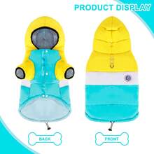 2-Bein warme Kapuzenjacke für Hunde, bequeme Haustierkleidung für kaltes Wetter, süßer Hundeoutfit, modischer Wintermantel mit Kapuze für kleine Hunde - Verschiedenfarbig - Übersicht 18