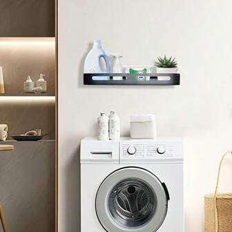 Stainless Steel Bathroom Storage Basket, Wall-Mounted Multi-Function Shelving Rack For Soap Storage, No Nails Or Drilling Required - Large Capacity, Lightweight, Space-Saving Cosmetic Organizer With Drainage Function