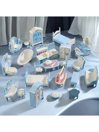 Accesorios en miniatura para casa de muñecas, Juego de muebles para casa de muñecas, Pequeños regalos multiescenario, Regalos DIY para niños/niñas, Juguetes de juego de roles, Regalos de cumpleaños