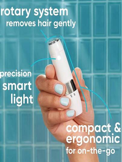 150mAh 女士迷你面部脱毛器，便携式电动剃须刀，面部毛发修剪器，电动剃须刀，女士面部脱毛器，去角质工具，女士面部剃刀，女士修剪器，白色