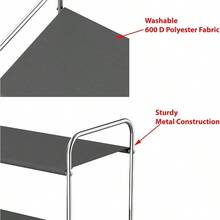 Simple Houseware 3-Tier Closet Storage with 2 Drawers Dark Gray - Grisoscuro - Ver 5