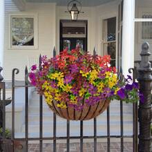 4/8pcs Artificial Flowers, Outdoor Decor - Vibrant Mixed Color Silk-Like Flowers, UV-Resistant, Long-Lasting, Suitable For Garden, Patio, Porch, Windowsill, Home Office, Dining Table, Indoor/Outdoor Decor, Valentine's Day Gift - Multicolor - View 11