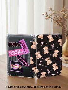 Cartoon Bear Protective Case Compatible With Air 4/5 10.9 Inch, 7/8/9th 10.2 Inch, With Built-In Pencil Slot Compatible With Samsung Tab S6 10.4 Inch, Tab A7 Lite 8.7 Inch, Kindle Paperwhite 12th Gen 2024,Ins Style Leather Case, Valentine's Day, New Year Gift - Multicolor - View 9