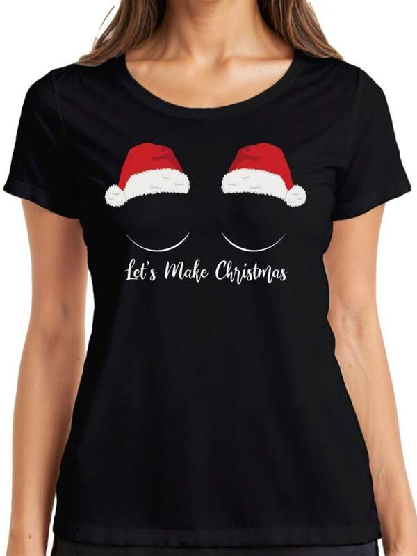 Let'MakChristmaWeihnachteWeihnachtsgeschenChristmaDameT-Shirt