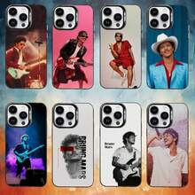 Singer-Bruno M-Mars Phone Case For  17,16,15,14,13,12,11,Pro Max,Plus Black Candy Silver Cover.Christmas Accessories. - z6 - 查看 11