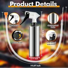 2 In 1 BBQ Spray Bottle For Smoking & Meat Injector, 10oz Leak Proof Smoker Spray Bottle With Fine Mist & Adjustable Nozzle, Dishwasher  Marinade Injector For Turkey, Brisket, BBQ - Default - View 5
