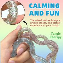 5pcs Stress Relief Toy Set - Fine Glitter Massage Adult Twist Stress Relief Set - Adult-Exclusive Stress Relief Toys - Adult Party Gifts Stress-Relieving Toys Party Gifts Vibrant Glitter Focus Anxiety Addiction Finger Toys - Fine Shimmer - View 3