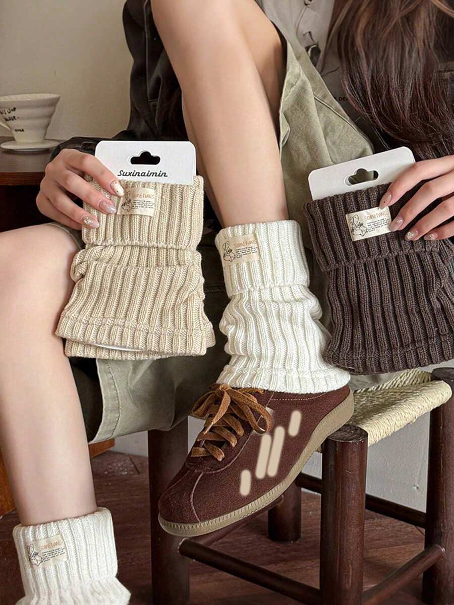 1/4 زوج: جوارب ساق مُحبوكة للخريف/الشتاء - بطاقة قماش ياباني دافئ، ناعم وفاخر، مناسب للارتداء مع بوت الثلج، عصري وشامل. مناسب للمناسبات الرسمية وغير الرسمية، يحفظ الدفء طوال فصلي الخريف والشتاء. يمكن ارتداؤه بسهولة مع الجينز/التنانير/الفساتين/الأحذية. - متعدد الألوان - مشاهدة 1