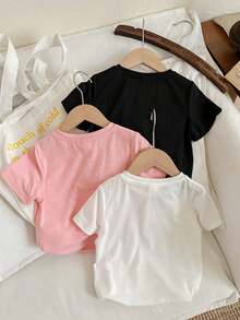 3pcs Toddler Cartoon Print Short Sleeve Set - Multicolor - View 2