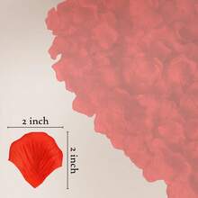 1200 Red Rose Petals - Artificial Fake Rose Flower Petals For Valentine's Day,Wedding Decorations, Romantic Proposal, Anniversary, Party, Aisle Decor, Flower Girl - 預設 - 查看 7