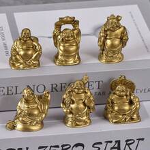 6件套复古吉祥佛像树脂摆件，树脂摆件，风水佛像摆件，室内小摆件，汽车小摆件 - 銅色 - 查看 8