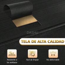 Burós Mesa de Noche con 2 cajones, Buros para recamara,Organizador de Tela para vestidor para Dormitorio, Armario, Pasillo, guardería, Mesa Auxiliar, Mueble Lateral (Negro) - Negro7865 - Ver 6