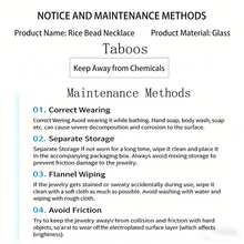 1 件时尚欧美风格金管长结黑色种子珠多层项链，波西米亚风 - 深綠色 - 查看 6