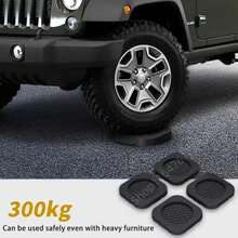 4Pcs Almohadillas Antivibración para Lavadora, Almohadillas Universales Silenciosas Antideslizantes para Muebles, Almohadillas Antivibración para Secadora y Refrigerador - Negro - Ver 5