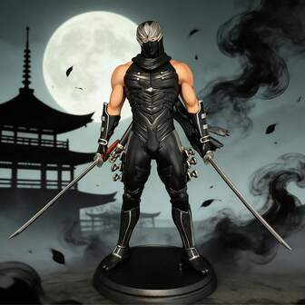 Figurine de personnage de jeu Ryu Hayabusa [Gaiden 4], article de collection décoratif, jouet pour voiture/bureau/décoration de la maison, figurine en PVC, cadeau de fan/article de collection, élément décoratif convenant pour le boîtier d'ordinateur