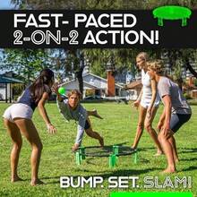 Slammo Juego Incluye 3 Bolas Funda de Transporte y Reglas Juego de Red para césped al Aire Libre Playa y portón Trasero para niños Adolescentes y Adultos - forropolarverdeconlicenciaoficialdestarwarssilentonecrew - Ver 4