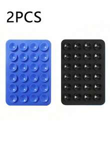 Double-Sided Silicone Phone Grip Handle, Suction Cup Phone Case Stand, Hands-Free Sticky Phone Holder, Suitable For Selfie And Video, Phone Finger Grip Stand, Wall Mounted, Car Mount, Applicable For Home, Office, Bathroom, Kitchen, Easy To Clean, No Trace, Soft Touch, Reusable Phone Accessory