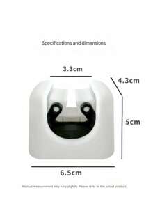 1 pieza Soporte para escoba, organizador de herramientas de trapeador montado en la pared, para lavandería, armario, baño, estantería de almacenamiento, 1 ranura, instalación sin taladro, colgador de trapeador - Blanco - Ver 7