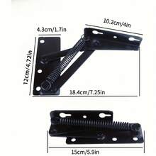 80 Degree Foldable Lifting Bracket With Black Spring Hinge - Bench Seat Hinge, Elevator Top Hinge, Workbench Hinge - Other (Shelf Brackets And Stands) - Black - View 10
