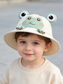 1pc Toddler Frog Print Sun Hat, Cute & Versatile, Suitable For Spring/Summer - Frog - View 4