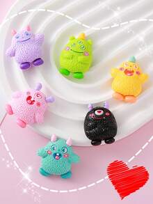 6pcs Cute Cartoon Monster Handmade DIY Cream Gel Phone Case, Hair Clip, Jewelry Accessories - Multicolor - View 5