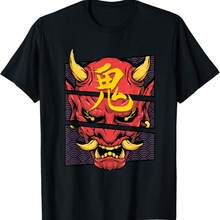 Ferocious Oni Demon -   Face T-Shirt - Negro - Ver 1