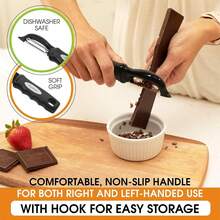 Chef Premium 旋转式蔬菜削皮器，软握手柄和超锋利不锈钢刀片 - 完美的厨房削皮器，适用于蔬菜、水果、土豆、胡萝卜、苹果 - 黑色 - 預設 - 查看 5