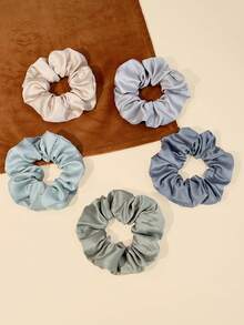 10 Peças/Conjunto Scrunchies de Cor Sólida Fosca, Tons de Cor Emudecidos de Alta Qualidade, Acessórios de Cabelo Minimalistas Versáteis e na Moda, Elásticos de Cabelo Não Danificadores, Suportes de Rabo de Cavalo, Elásticos de Cabelo, Corda de Cabelo, Essenciais para Corrida e Viagem - Multicolorido - Visão 3