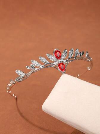 1 st brudhuvudbonad, elegant glittrande kristallkrona pannband bröllopshåraccessoar