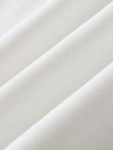 男童休闲撞色滚边 Polo 衫短裤套装，夏季 - 白色 - 查看 7