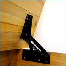 80 Degree Foldable Lifting Bracket With Black Spring Hinge - Bench Seat Hinge, Elevator Top Hinge, Workbench Hinge - Other (Shelf Brackets And Stands) - Black - View 6