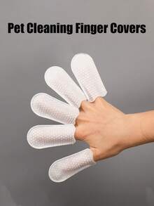 Pet Ear Cleaning Finger Sleeve, Suitable For Cats, Dogs And Other Pets, Convenient To Carry, Easy To Clean, Keeps Pet Ears Clean - Multicolor - View 1