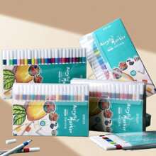 80/60/48/36/24/12 Colors Acrylic Marker Pens, DIY Art Graffiti Pens, Colored Watercolor Marker Pen Set, Opaque Waterproof Large Capacity Colored Pencils, Perfect Gift For Halloween, Christmas, Back To School - Multicolor - View 5