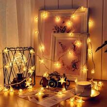 1 件暖白色泡泡星球串灯 - 电池供电 LED 斋月开斋节装饰，适用于花园和节日派对氛围 - 暖白色 - 查看 6