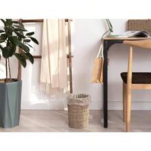 StorageWorks Cesta de basura de mimbre pequeña papelera con zacate marina tejida a mano cubeta de basura de mimbre para recámara baño 1 paquete - natural - Ver 8