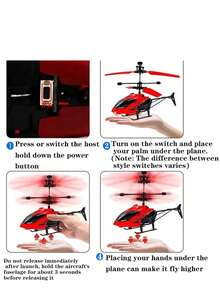 1 件遥控智能防撞飞行玩具,遥控手势传感器红外互动教育玩具带 LED 灯,适合儿童生日礼物,男孩和女孩(有遥控版和无遥控版,可能存在轻微测量误差,配件颜色随机),返校 - 彩色 - 查看 7