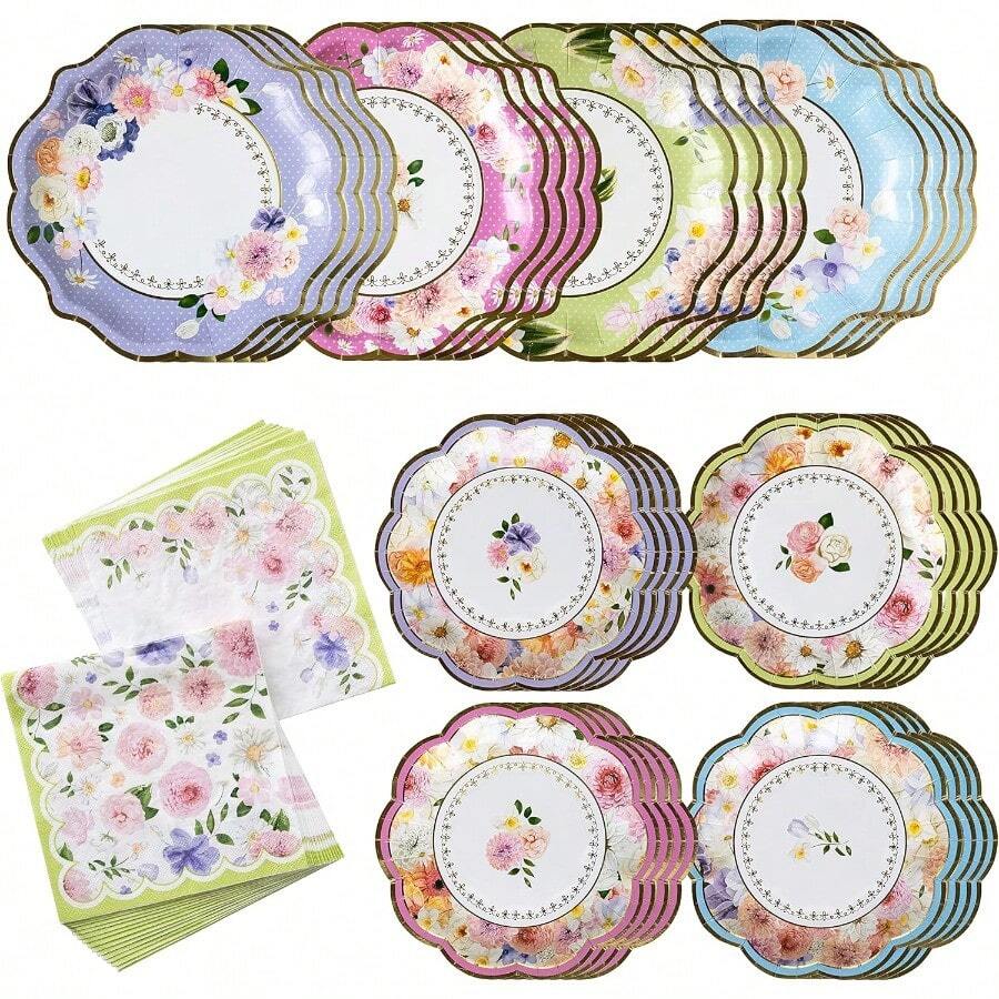 Party Plates - 62-piece Party Dinnerware Set - View 1