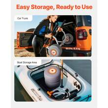 Kayak Cart, 350 Lbs Load Capacity, Kayak Trolley With 12-Inch Inflatable PU Tires & 2 Straps, Assembles & Disassembles Within Seconds, Paddle Board Trolley For Carrying Kayaks And Canoes - 350 Lbs - View 6