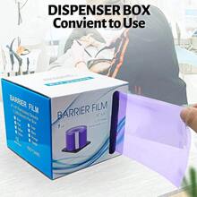 1200 hojas de película de barrera morada para superficies dentales con caja dispensadora 4 x 6 pulgadas película de barrera para tatuajes desechables - Prpura - Ver 5