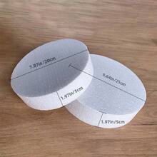 2pcs Foam Cake Boards Set, Ideal For Cake Shop Model Making, Tightly Bonded To Prevent Cream Detachment, Professional Cake Modeling Partner - White - View 6