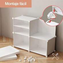 Zapatero con Cubierta,10Niveles 40pares de Armario de Almacenamiento de Zapatos, Cajas de Zapatos de Estantes de Plástico para Zapatos, Organizador para Armario, Pasillo, Dormitorio.(2 filas de 10 capas en blanco) - Multicolor - Ver 6