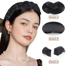 单件式编织假发头箍。适合日常佩戴和派对装扮，是派对和节日活动的理想之选，也可搭配假发使用。这款假发头箍无需胶水即可固定假发。 - 彩色 - 查看 4